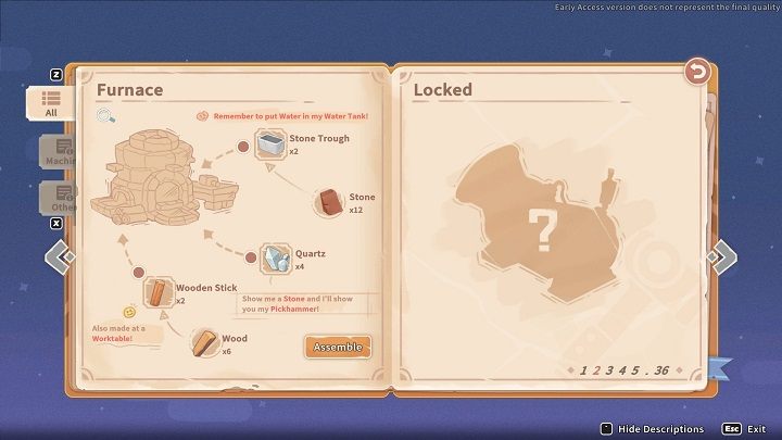 W pierwszej kolejności warto poświęcić czas na budowę Furnace - My Time at Sandrock: Picking Up the Slack - solucja, opis przejścia - My Time at Sandrock - poradnik do gry