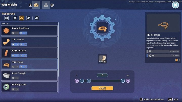 Kolejnym niezbędnym elementem jest 6 sztuk Thick Rope - My Time at Sandrock: Picking Up the Slack - solucja, opis przejścia - My Time at Sandrock - poradnik do gry