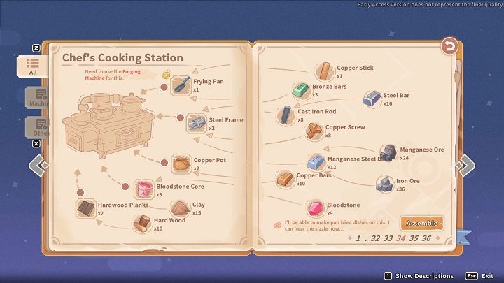 Aby zbudować Chefs Cooking Station, potrzebujecie następujących materiałów - My Time at Sandrock: Cooking - My Time at Sandrock - poradnik do gry