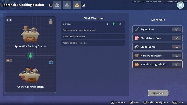 Zamiast budować Chefs Cooking Station od podstaw, możecie ulepszyć już posiadaną Apprentice Cooking Station - My Time at Sandrock: Cooking - My Time at Sandrock - poradnik do gry