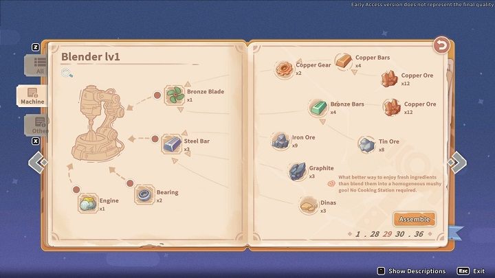 Aby zbudować Blender, potrzebujecie następujących materiałów - My Time at Sandrock: Blender - jak zbudować? - My Time at Sandrock - poradnik do gry