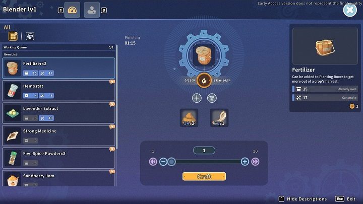 Z Blendera skorzystacie jak z każdej innej maszyny - My Time at Sandrock: Blender - jak zbudować? - My Time at Sandrock - poradnik do gry