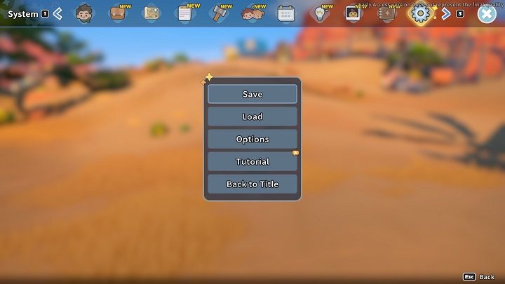 Choć gra oferuje system automatycznego zapisu, warto co jakiś czas skorzystać z manualnego savea - My Time at Sandrock: Porady na start - My Time at Sandrock - poradnik do gry