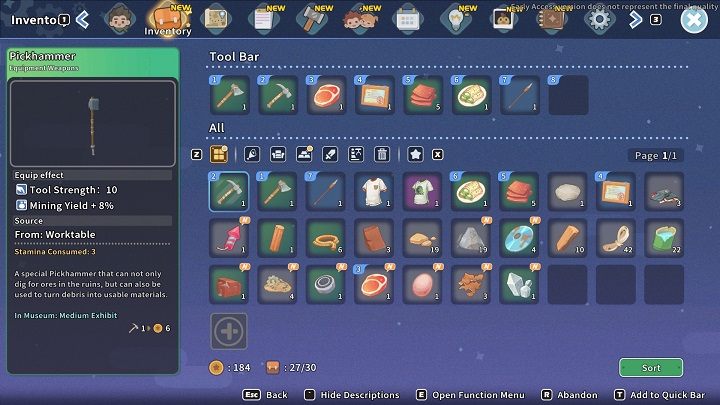 My Time at Sandrock pozwala na magazynowanie zasobów w specjalnych skrzyniach, jednak ciągłe wracanie i odkładanie nadmiarowych rzeczy może być uciążliwe - My Time at Sandrock: Porady na start - My Time at Sandrock - poradnik do gry