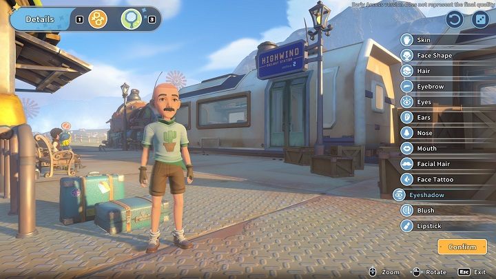 W drugiej zakładce możecie skupić się na szczegółach wyglądu waszej postaci - My Time at Sandrock: Tworzenie postaci - My Time at Sandrock - poradnik do gry