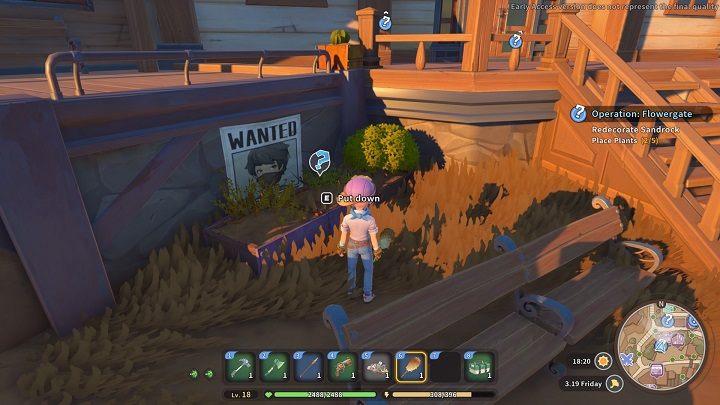 Tuż obok jest trzecia donica, zaraz przed budynkiem City Hall - My Time at Sandrock: Operation Flowergate - solucja, opis przejścia - My Time at Sandrock - poradnik do gry