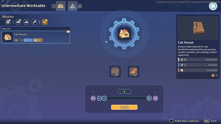 Koci dom zbudujecie za pomocą Worktable - My Time at Sandrock: How to Tune your Banjo - solucja, opis przejścia - My Time at Sandrock - poradnik do gry