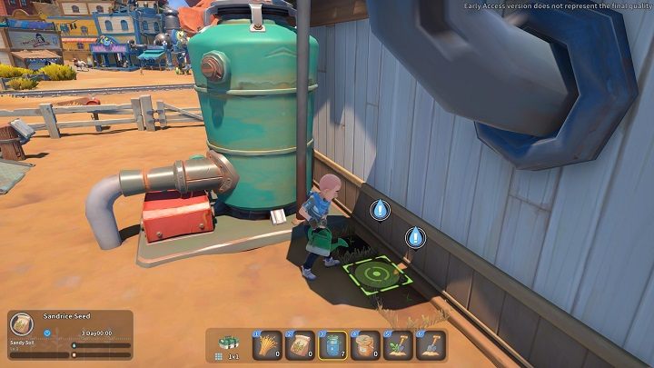 Teraz należy podlać zasadzone rośliny - My Time at Sandrock: The Grass is Greener - solucja, opis przejścia - My Time at Sandrock - poradnik do gry
