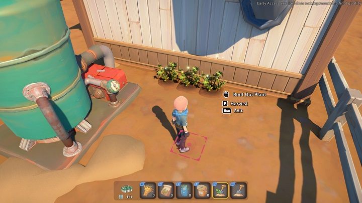 Gdy Sandrice w końcu wzejdzie, ponownie wybierzcie Basic Planting Toolkit i użyjcie odpowiedniego klawisza odpowiedzialnego za akcję Harvest (domyślnie jest to klawisz F) - My Time at Sandrock: The Grass is Greener - solucja, opis przejścia - My Time at Sandrock - poradnik do gry