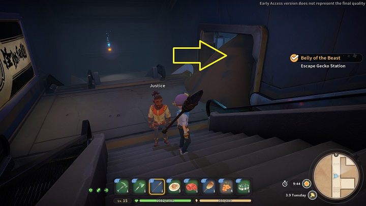 Skierujcie się w dół schodów - My Time at Sandrock: Belly of the Beast - solucja, opis przejścia - My Time at Sandrock - poradnik do gry