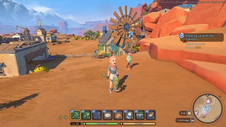 Ostatnim etapem zadania jest poinformowanie Coopera o dokonanych naprawach - My Time at Sandrock: Keeping Up with the Yakmels - solucja, opis przejścia - My Time at Sandrock - poradnik do gry