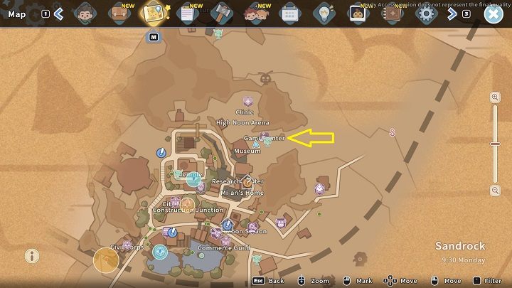 Po konwersacji podążajcie za dziewczynami do Golden Goose Game Center - My Time at Sandrock: Takin it Easy - solucja, opis przejścia - My Time at Sandrock - poradnik do gry