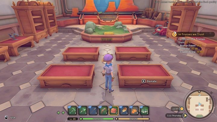 Na podestach pośrodku wystawicie duże przedmioty - My Time at Sandrock: Relikty - jak odtworzyć? - My Time at Sandrock - poradnik do gry