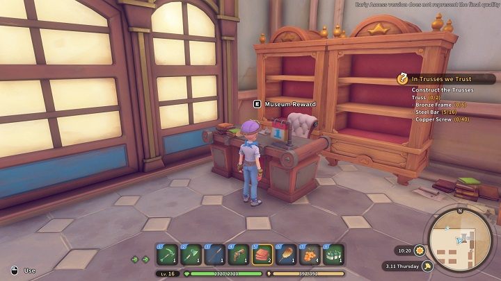 Za każdym razem, gdy podarujecie odtworzony Relikt lub inny przedmiot do użytku muzeum, otrzymacie od 10 do 25 Reputation Points - My Time at Sandrock: Relikty - jak odtworzyć? - My Time at Sandrock - poradnik do gry