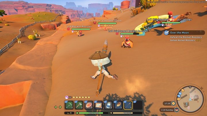 Sprawę komplikuje fakt, że obok Rocket Rossters możecie spotkać inne agresywne kurczaki - My Time at Sandrock: Over the Moon - solucja, opis przejścia - My Time at Sandrock - poradnik do gry