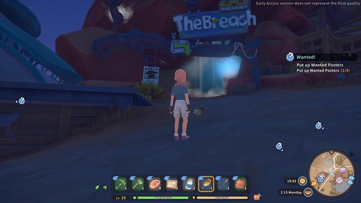 Pierwszy list gończy należy powiesić zaraz przy wejściu do The Breach w zachodniej części miasta - My Time at Sandrock: Wanted! - solucja, opis przejścia - My Time at Sandrock - poradnik do gry