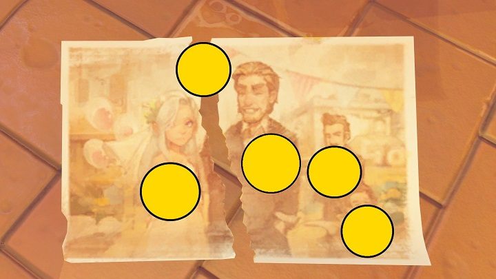 Najpierw zbadajcie Wedding Photo przedstawiające rodziców Logana - My Time at Sandrock: Wheres Mi-an - solucja, opis przejścia - My Time at Sandrock - poradnik do gry