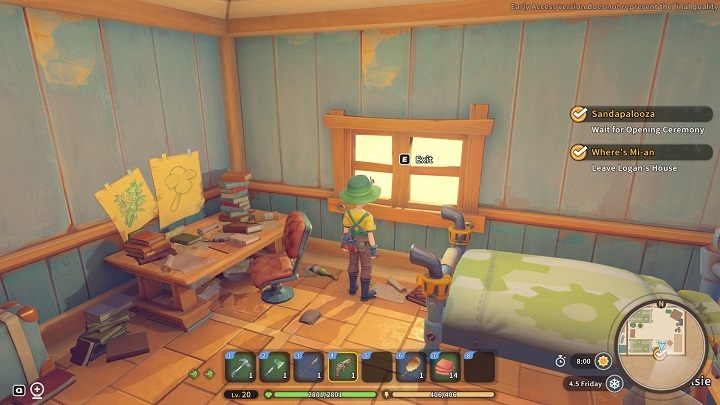 Po odnalezieniu wszystkich poszlak, wróćcie do pomieszczenia na piętrze z lewej strony - My Time at Sandrock: Wheres Mi-an - solucja, opis przejścia - My Time at Sandrock - poradnik do gry