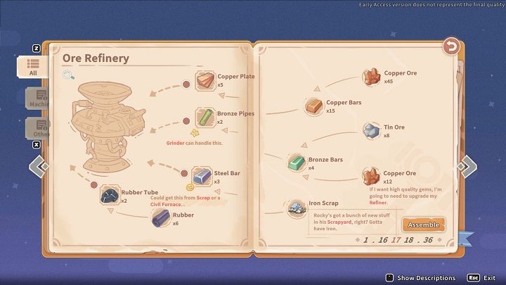 Aby zbudować Ore Refinery, potrzebujecie następujących materiałów - My Time at Sandrock: Ore Refinery - jak zbudować? - My Time at Sandrock - poradnik do gry