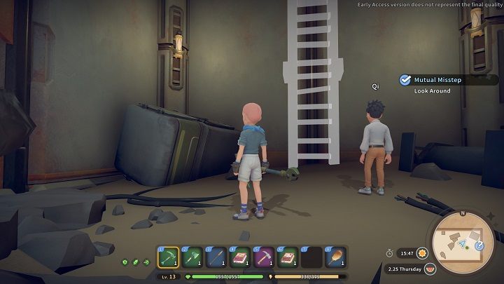 Szybko okaże się, że w tajemniczym pomieszczeniu uwięziony jest Qi, który nie potrafi się sam wydostać na powierzchnię - My Time at Sandrock: Mutual Misstep - My Time at Sandrock - poradnik do gry