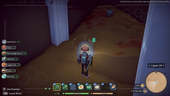 Używanie skanera jest niezbędne do poczynienia postępów podczas eksploracji Abandoned Ruins - My Time at Sandrock: Abandoned Ruins - My Time at Sandrock - poradnik do gry