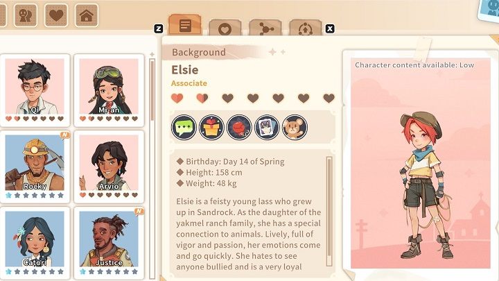Elsie jako córka Coppera i Mebel wybrała karierę ranczerki - My Time at Sandrock: Postacie i romanse - My Time at Sandrock - poradnik do gry
