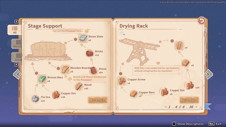 Schemat na Drying Rack możecie uzyskać w Research Center - My Time at Sandrock: Drying Rack - jak zbudować? - My Time at Sandrock - poradnik do gry