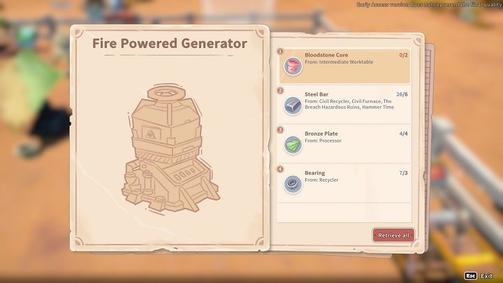 Nim zaczniecie budowę Fire Powered Generator, musicie udać się do Research Center, aby Qi wynalazł dla was schemat urządzenia - My Time at Sandrock: Fire Powered Generator - jak zbudować? - My Time at Sandrock - poradnik do gry
