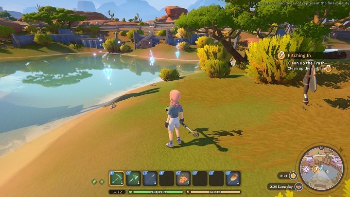 Burgess poprosi was o pomoc w sprzątaniu - My Time at Sandrock: Pitching In - solucja, opis przejścia - My Time at Sandrock - poradnik do gry