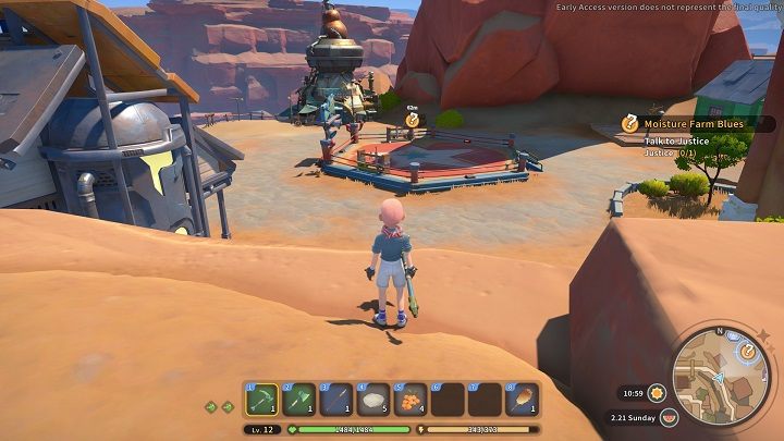 Teraz musicie porozmawiać z Justice, którego znajdziecie w okolicach Research Center - My Time at Sandrock: Moisture Farm Blues- solucja, opis przejścia - My Time at Sandrock - poradnik do gry