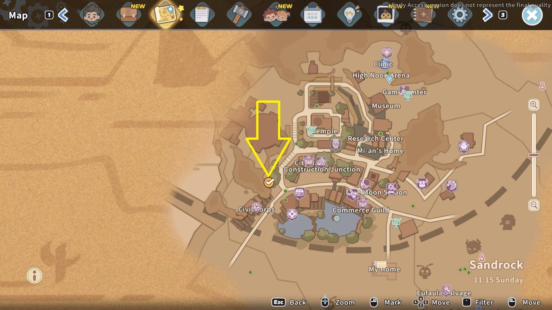 The Breach znajduje się w zachodniej części miasta - My Time at Sandrock: Moisture Farm Blues- solucja, opis przejścia - My Time at Sandrock - poradnik do gry