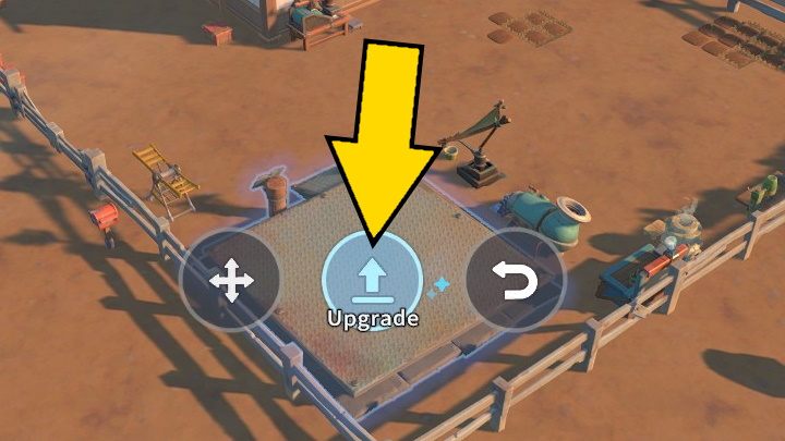 Następnie kliknijcie na ikonę strzałki, aby przejść do okna ulepszenia - My Time at Sandrock: Recipe for Fun - solucja, opis przejścia - My Time at Sandrock - poradnik do gry