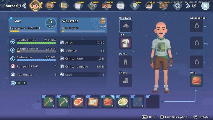 Waszą postać opisuje kilka różnych współczynników wpływających na rozmaite cechy postaci - My Time at Sandrock: Doświadczenie, statystyki i atrybuty - My Time at Sandrock - poradnik do gry