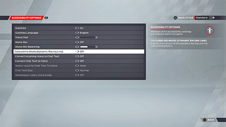 Wszystkie ustawienia znajdują się w menu Opcje ułatwień dostępu (Accessibility) - F1 22: Ułatwienia dostępu (Accessibility) - lista - F1 22 - poradnik do gry