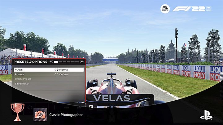 Nie musicie szukać żadnego specjalnego przycisku wykonania zdjęcia - F1 22: Fotograf historyk (Classic Photographer) - trofeum, jak zdobyć? - F1 22 - poradnik do gry