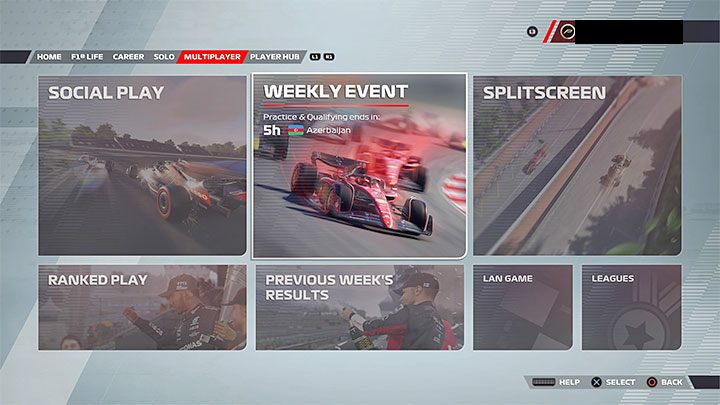 Dostępne rodzaje zawodów multiplayer znajdziecie w zakładce Gra wieloosobowa (Multiplayer) - F1 22: Tryby rozgrywki - lista wszystkich - F1 22 - poradnik do gry