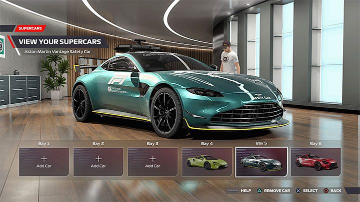 W tym menu możecie przeznaczać posiadane tokeny na zakup nowych supersamochodów - temat ten opisaliśmy na stronie Supersamochody i wyzwania - F1 22: F1 Life - opis menu - F1 22 - poradnik do gry