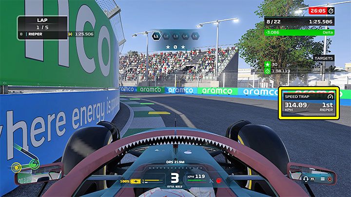 Sposób odblokowania: Ustanów najszybszy czas na pomiarze prędkości w 5 sesjach treningowych - F1 22: Trofea / Osiągnięcia - lista wszystkich, poradnik trofeowy - F1 22 - poradnik do gry