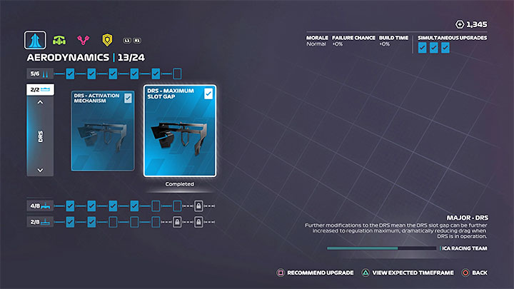 Projekty z tej kategorii mają w założeniach zmniejszać opór aerodynamiczny oraz usprawniać siłę docisku bolidu - F1 22: Projekty badawcze w karierze - które najlepsze? - F1 22 - poradnik do gry