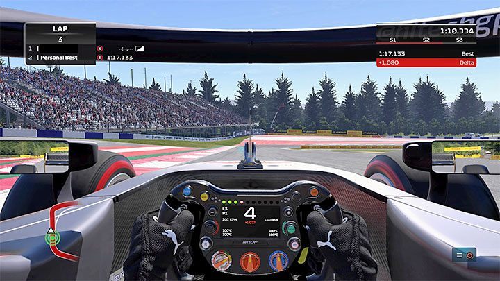 Po powrocie do gry zniknie centralna część halo, a więc odzyskacie dużą część widoczności z przód - F1 22: Osłona halo - jak usunąć? - F1 22 - poradnik do gry