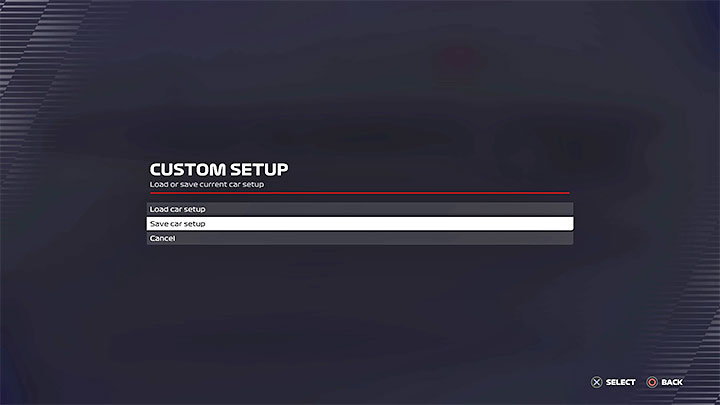 Każdą stworzoną konfigurację warto zapisać, bo pozwoli to Wam z niej później korzystać - po załadowaniu sesji z tego samego toru możecie z poziomu garażu wczytać stworzony wcześniej setup - F1 22: Konfiguracje bolidu (Setups) - czy warto zmieniać? - F1 22 - poradnik do gry