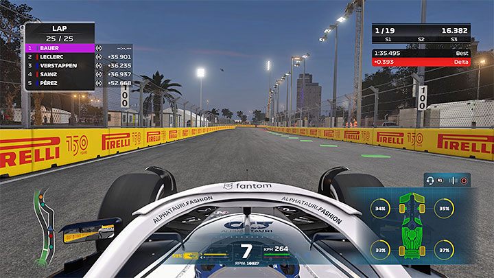 W podobny sposób do komunikacji z inżynierem funkcjonuje ekran wielofunkcyjny MFD (Multi Function Display) - są to informacje o stanie bolidu i szybkie ustawienia pozwalające wprowadzać zmiany - F1 22: Porady na start - lista - F1 22 - poradnik do gry