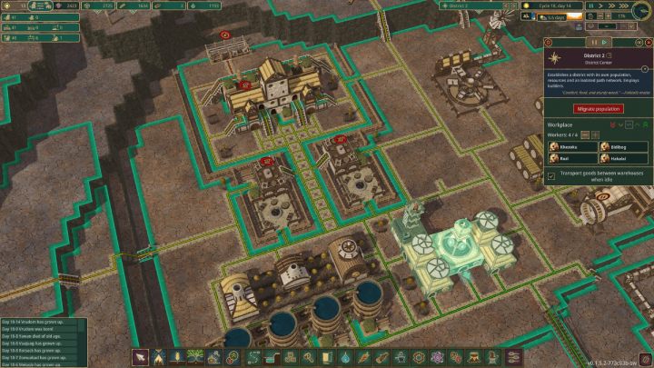 Granicę sprawdzicie po kliknięciu w budynek urzędu dzielnicy - Timberborn: Nowa dzielnica - jak zbudować? - Timberborn - poradnik do gry