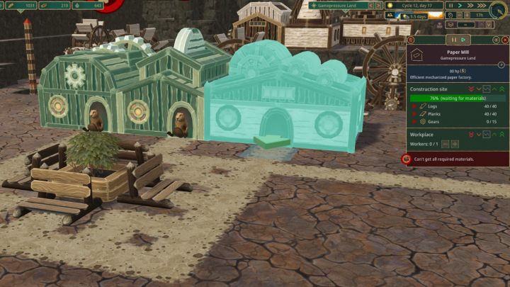 Papier wytwarzany jest w papierni z kłód - Timberborn: Surowce i zasoby - lista - Timberborn - poradnik do gry