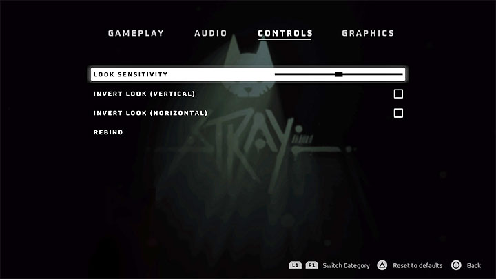 Lista opcji w zakładce sterowania jest ograniczona - Stray: Sterowanie - Stray - poradnik do gry