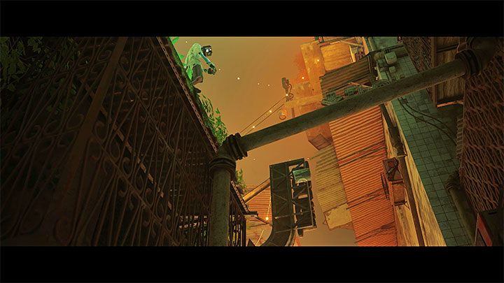 Udana akcja załączy cut-scenkę z upuszczenia puszki z farbą - Stray: Zagadka z pralnią Super Spirit Laundry - Slumsy (The Slums) - Stray - poradnik do gry