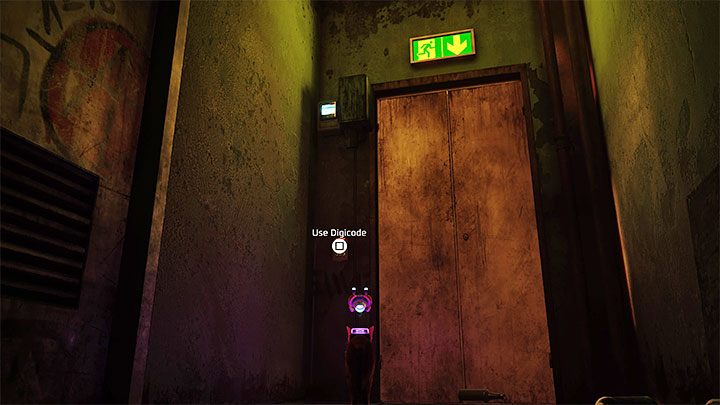 Powróćcie do głównego korytarza i dotrzyjcie do interaktywnej klawiatury numerycznej (Digicode) - Stray: Zagadka z kodem do zamkniętych drzwi - Mieszkanie (The Flat) - Stray - poradnik do gry