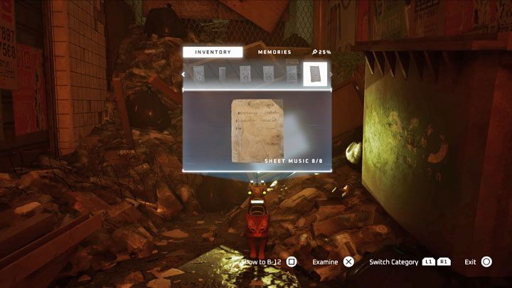 W sejfie jest partytura - Sheet Music 8/8 - Stray: Zagadka z sejfem i notatką z kodem binarnym - Slumsy (The Slums) - Stray - poradnik do gry