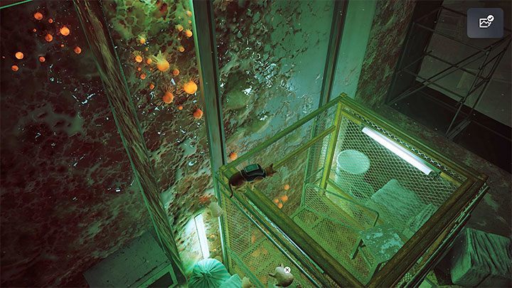 Wyruszcie w stronę windy, gdy ta dotrze na dół - Stray: Dachy (Rooftops), rozdział 5 - solucja, opis przejścia - Stray - poradnik do gry