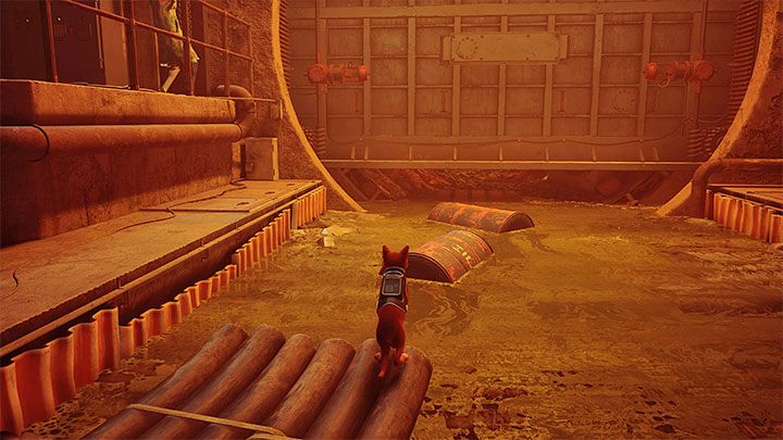 Musicie przepłynąć do kolejnej lokacji, w której pojawi się kolejna przeszkoda - Stray: Kanały (The Sewers), rozdziału 8 - solucja, opis przejścia - Stray - poradnik do gry